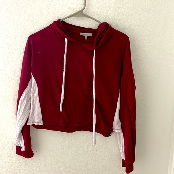 cropped red & white sweatshirt! - Picture 1 of 4